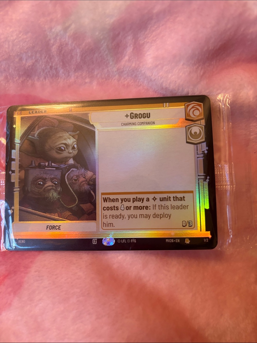 Star Wars Grogu Foil Leader Card